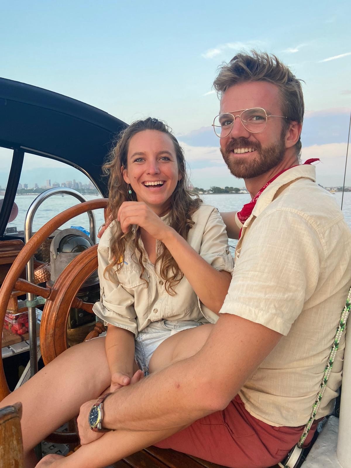 Mike and Natassja at Starchaser’s wheel