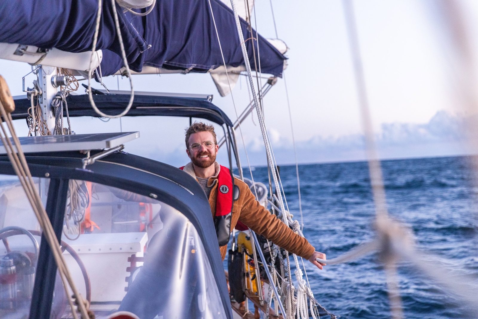 Captain Mike at Starchaser’s bow