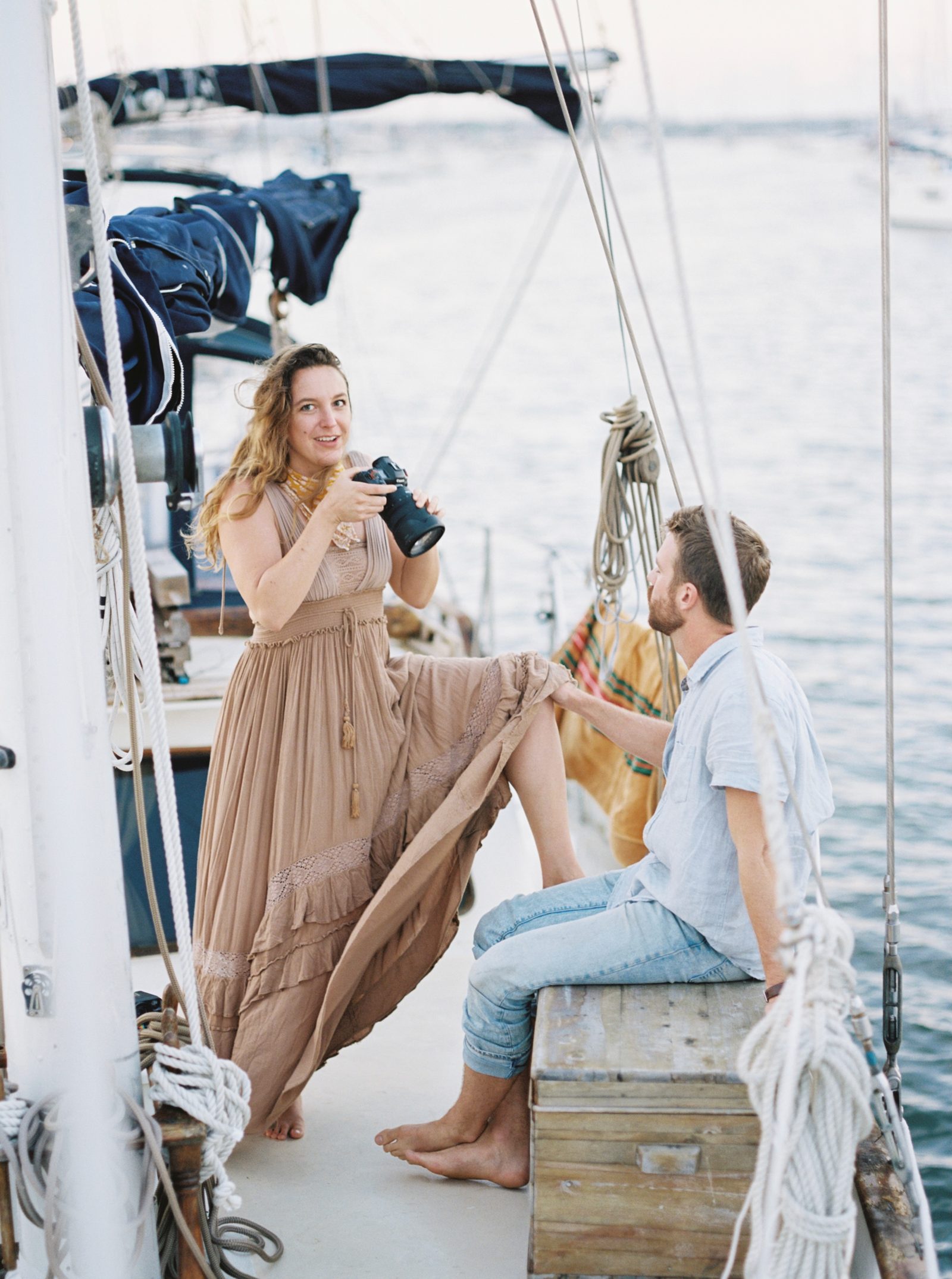 Natassja with her camera on deck
