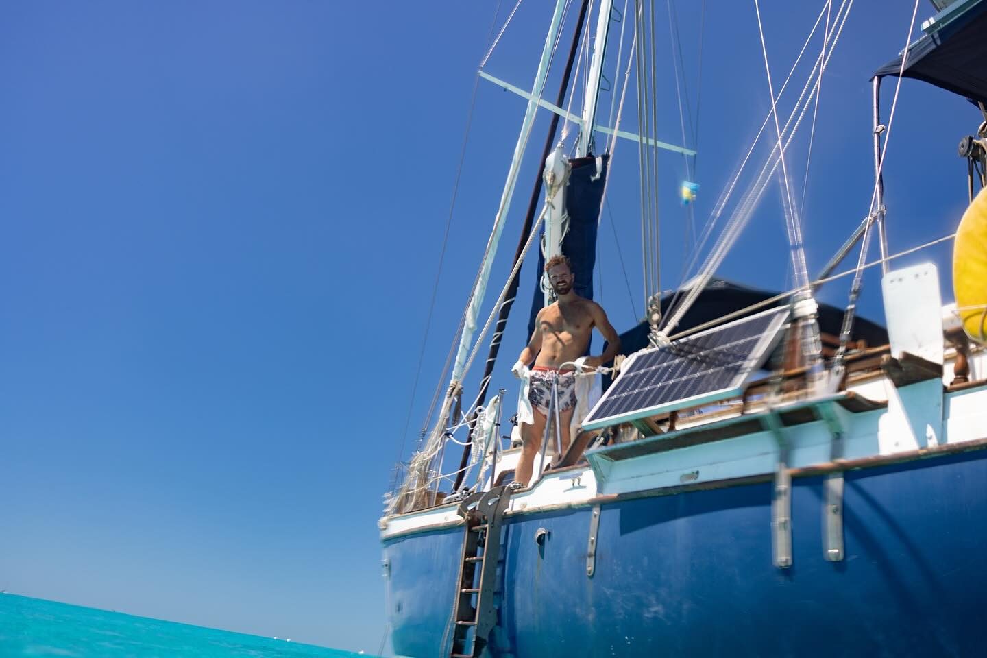Looking up at Starchaser from the water